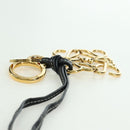 LOEWE Anagram Charm Leer Zwart Goud Auth BAZ275M-16