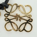 LOEWE Anagram Charm Leer Zwart Goud Auth BAZ275M-9