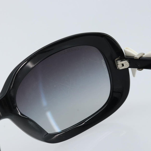CHANEL Sunglasses plastic Black CC Auth BAZ278