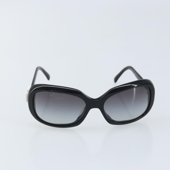 CHANEL Sunglasses plastic Black CC Auth BAZ278