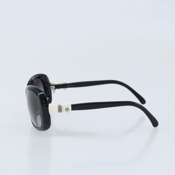 CHANEL Sunglasses plastic Black CC Auth BAZ278