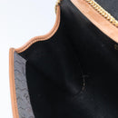 Christian Dior Honeycomb Canvas Chain Shoulder Bag PVC Gray Gold Auth BAZ279-19