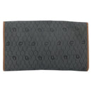 Christian Dior Honeycomb Canvas Chain Shoulder Bag PVC Gray Gold Auth BAZ279-3