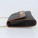 Christian Dior Honeycomb Canvas Chain Shoulder Bag PVC Gray Gold Auth BAZ279-5