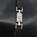 GUCCI Jackie Shoulder Bag Leather Black Silver 001 3346 Auth BAZ280-18