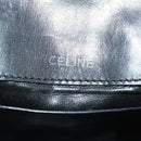 CELINE Chain Shoulder Bag Leather Black Gold Auth BAZ281-22