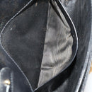 CELINE Chain Shoulder Bag Leather Black Gold Auth BAZ281-23