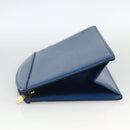 LOUIS VUITTON Epi Trousse Crete Pouch Blue M48405 LV Auth BAZ282-3