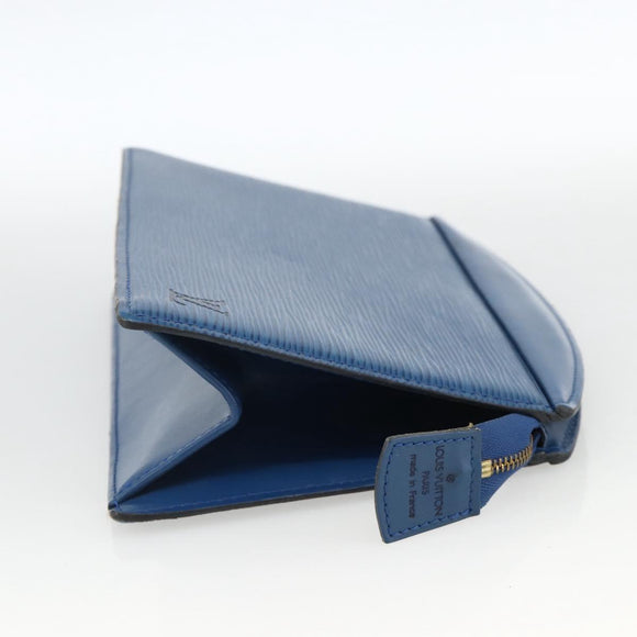 LOUIS VUITTON Epi Trousse Crete Pouch Blue M48405 LV Auth BAZ282
