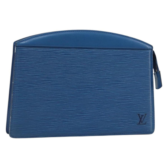 LOUIS VUITTON Epi Trousse Crete Pouch Blue M48405 LV Auth BAZ283