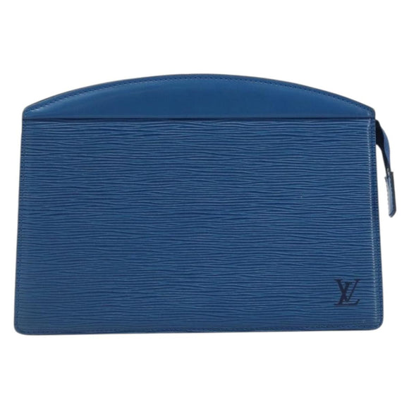 LOUIS VUITTON Epi Trousse Crete Pouch Blue M48405 LV Auth BAZ283