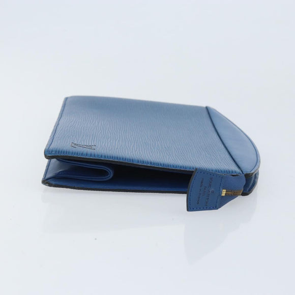 LOUIS VUITTON Epi Trousse Crete Pouch Blue M48405 LV Auth BAZ283