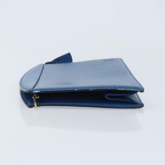 LOUIS VUITTON Epi Trousse Crete Pouch Blue M48405 LV Auth BAZ283
