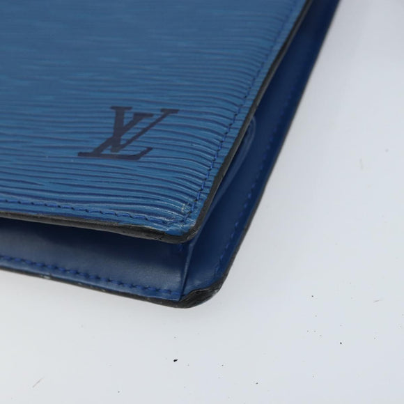 LOUIS VUITTON Epi Trousse Crete Pouch Blue M48405 LV Auth BAZ283