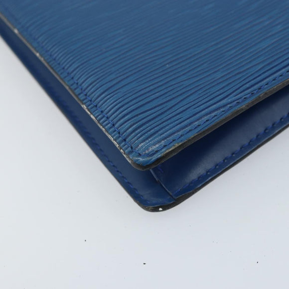 LOUIS VUITTON Epi Trousse Crete Pouch Blue M48405 LV Auth BAZ283