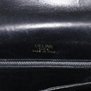 CELINE Shoulder Bag Leather Black Gold Auth BAZ288-11