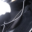 CELINE Shoulder Bag Leather Black Gold Auth BAZ288-20