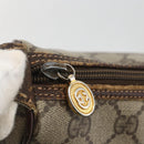 GUCCI GG Supreme Web Sherry Line Bag PVC Beige Gold 164 02 077 Auth BAZ289-17