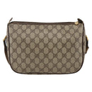 GUCCI GG Supreme Web Sherry Line Bag PVC Beige Gold 164 02 077 Auth BAZ289-3