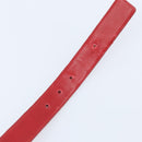 GUCCI Belt Leather 39.4"" Red Gold Auth BAZ292-10
