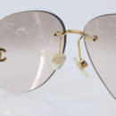 CHANEL Sunglasses metal Gold CC Auth BAZ294-12