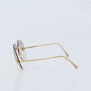 CHANEL Sunglasses metal Gold CC Auth BAZ294-4