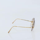 CHANEL Sunglasses metal Gold CC Auth BAZ294-5