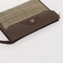 Burberrys Hermes Nova Check Hand Bag Canvas nylon 4 Set Beige Gray Auth BAZ311-24