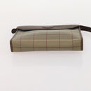 Burberrys Hermes Nova Check Hand Bag Canvas nylon 4 Set Beige Gray Auth BAZ311-25