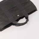 Burberrys Hermes Nova Check Hand Bag Canvas nylon 4 Set Beige Gray Auth BAZ311-5