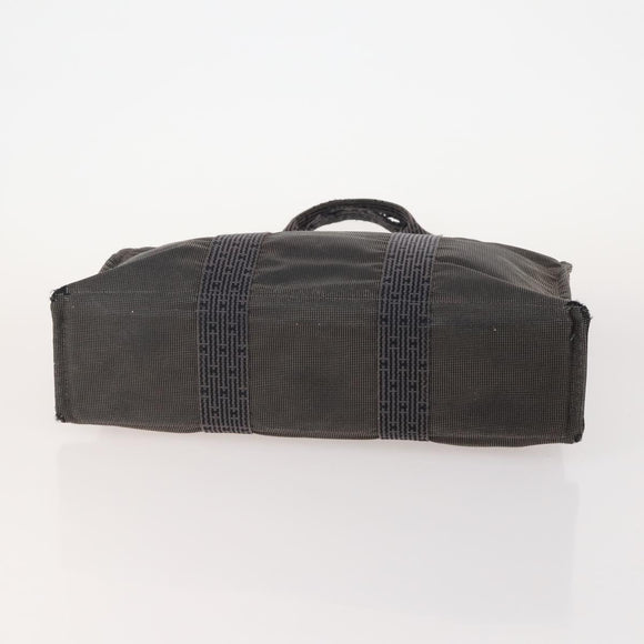 Burberrys Hermes Nova Check Hand Bag Canvas nylon 4 Set Beige Gray Auth BAZ311
