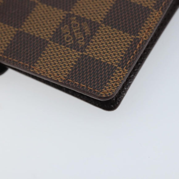LOUIS VUITTON Damier Ebene Agenda PM Day Planner Cover R20700 LV Auth BAZ312