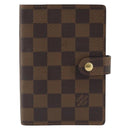 LOUIS VUITTON Damier Ebene Agenda PM Day Planner Cover R20700 LV Auth BAZ312-13