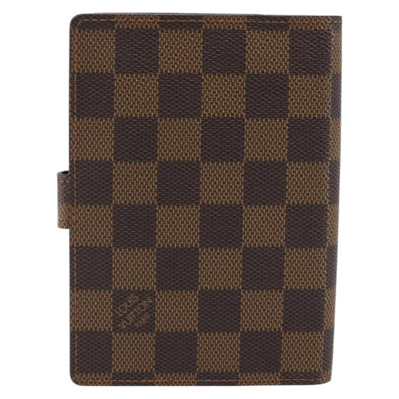 LOUIS VUITTON Damier Ebene Agenda PM Day Planner Cover R20700 LV Auth BAZ312