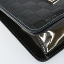 LOUIS VUITTON Damier Vernis Club Bag Green Petrol blue M92128 LV Auth BAZ406-16