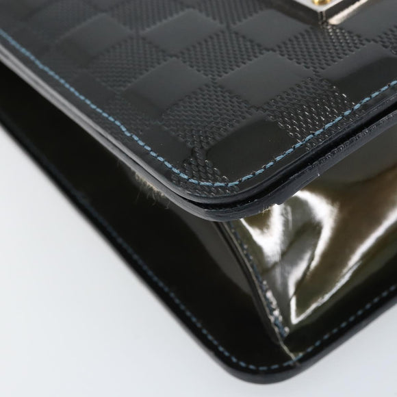 LOUIS VUITTON Damier Vernis Club Bag Green Petrol blue M92128 LV Auth BAZ406