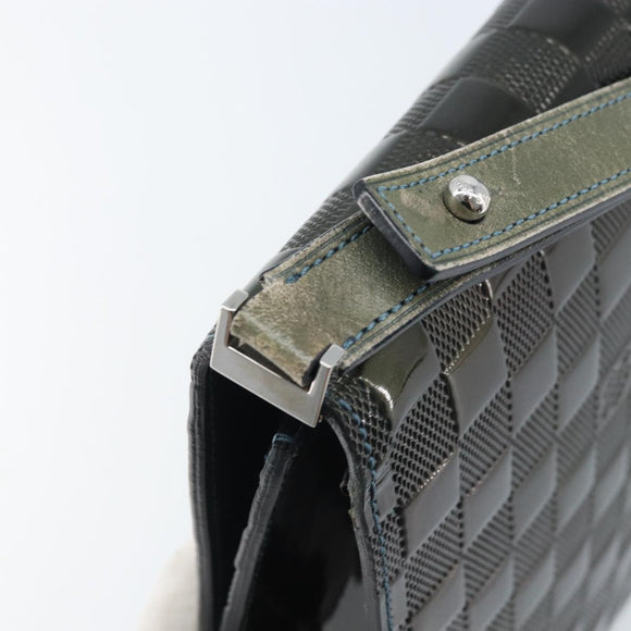 LOUIS VUITTON Damier Vernis Club Bag Green Petrol blue M92128 LV Auth BAZ406
