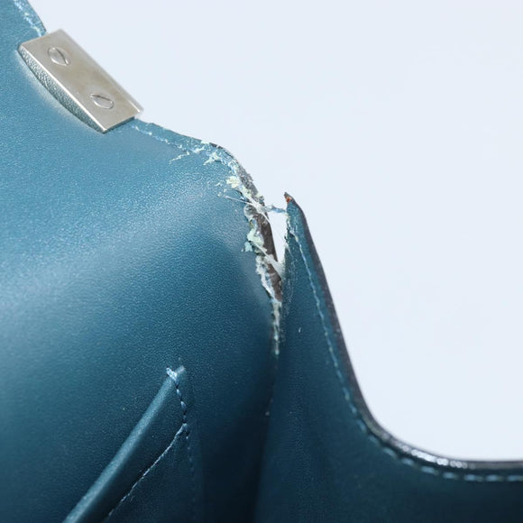 LOUIS VUITTON Damier Vernis Club Bag Green Petrol blue M92128 LV Auth BAZ406