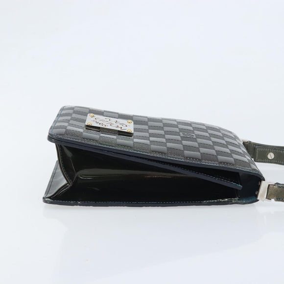 LOUIS VUITTON Damier Vernis Club Bag Green Petrol blue M92128 LV Auth BAZ406