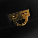 CELINE Backpack Leather Black Gold Auth BAZ409-19