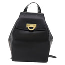 CELINE Backpack Leather Black Gold Auth BAZ409-13