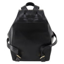 CELINE Backpack Leather Black Gold Auth BAZ409-2