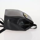 CELINE Backpack Leather Black Gold Auth BAZ409-3
