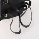 CELINE Backpack Leather Black Gold Auth BAZ409-8