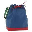 LOUIS VUITTON Epi Tricolor Noe Shoulder Bag Blue Red Green M44082 LV Auth BAZ411-1