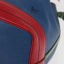 LOUIS VUITTON Epi Tricolor Noe Shoulder Bag Blue Red Green M44082 LV Auth BAZ411-14