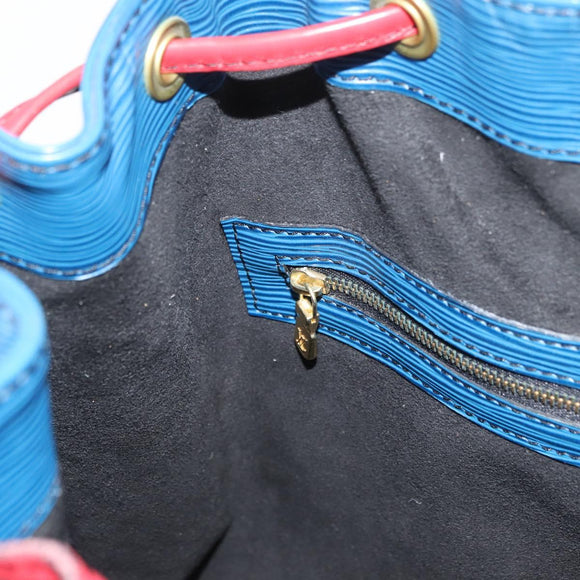LOUIS VUITTON Epi Tricolor Noe Shoulder Bag Blue Red Green M44082 LV Auth BAZ411