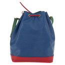 LOUIS VUITTON Epi Tricolor Noe Shoulder Bag Blue Red Green M44082 LV Auth BAZ411-2