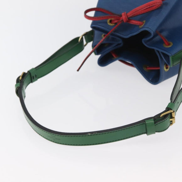 LOUIS VUITTON Epi Tricolor Noe Schoudertas Blauw Rood Groen M44082 LV Auth BAZ411