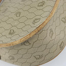 Christian Dior Honeycomb Canvas Shoulder Bag PVC Beige Gold Auth BAZ416-13